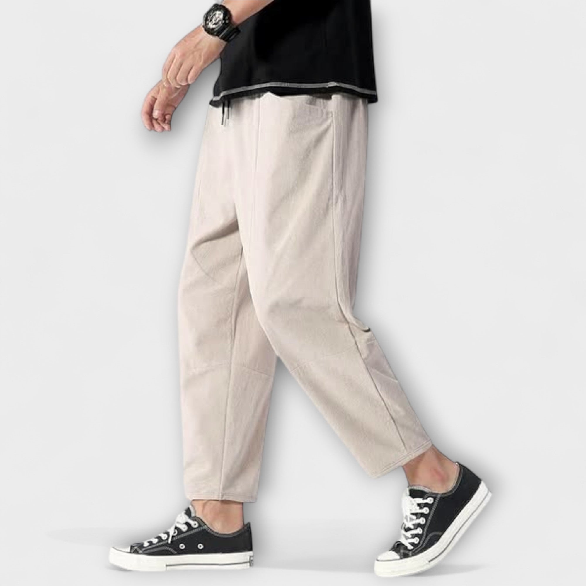 Elden™ | Linen Tapered Cropped Trousers
