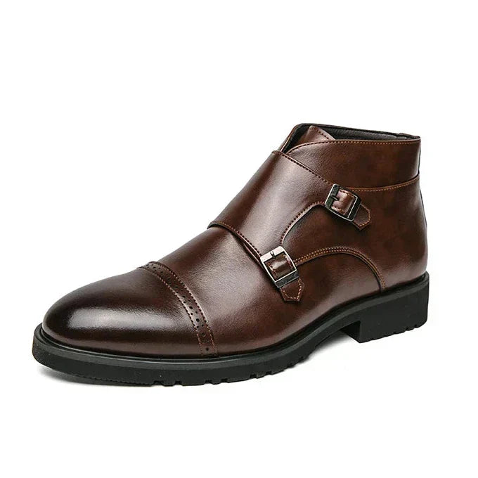 Elden™ | Faux Leather Double Monk Boots