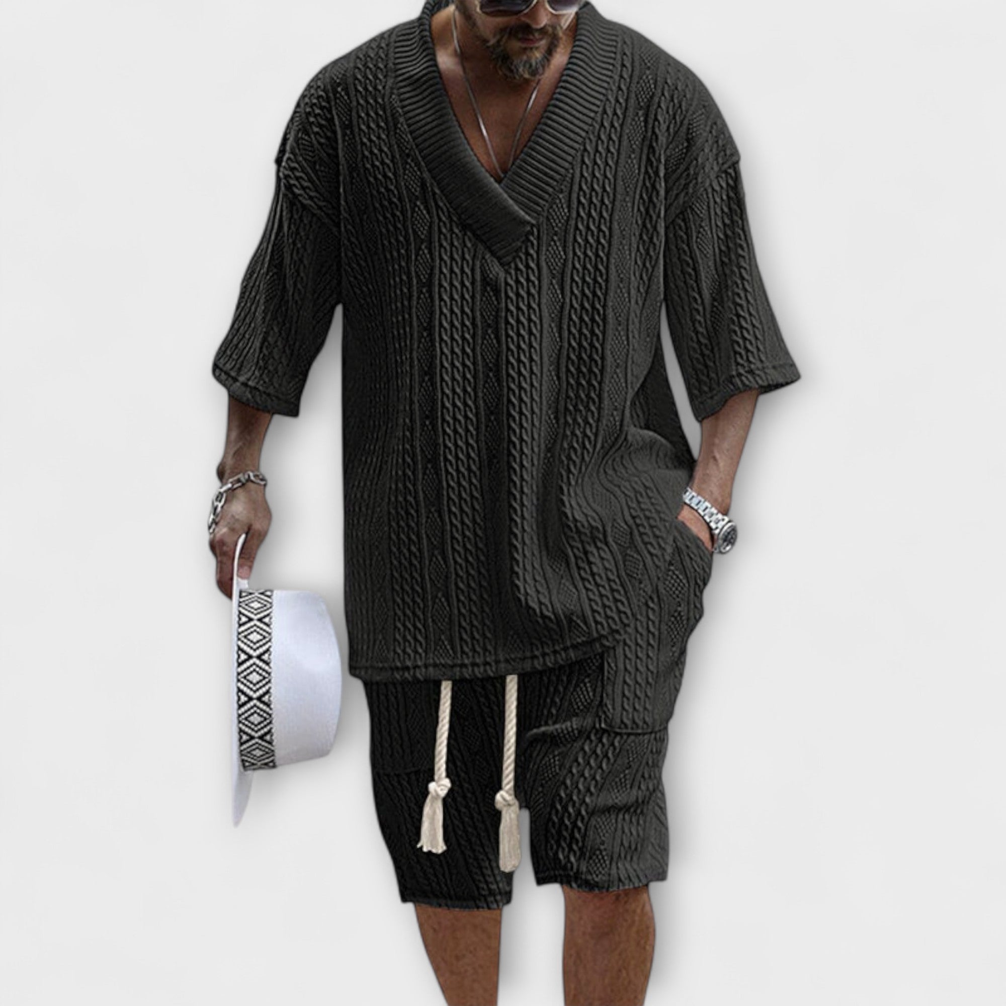 Elden™ | Cable Knit Casual T-Shirt