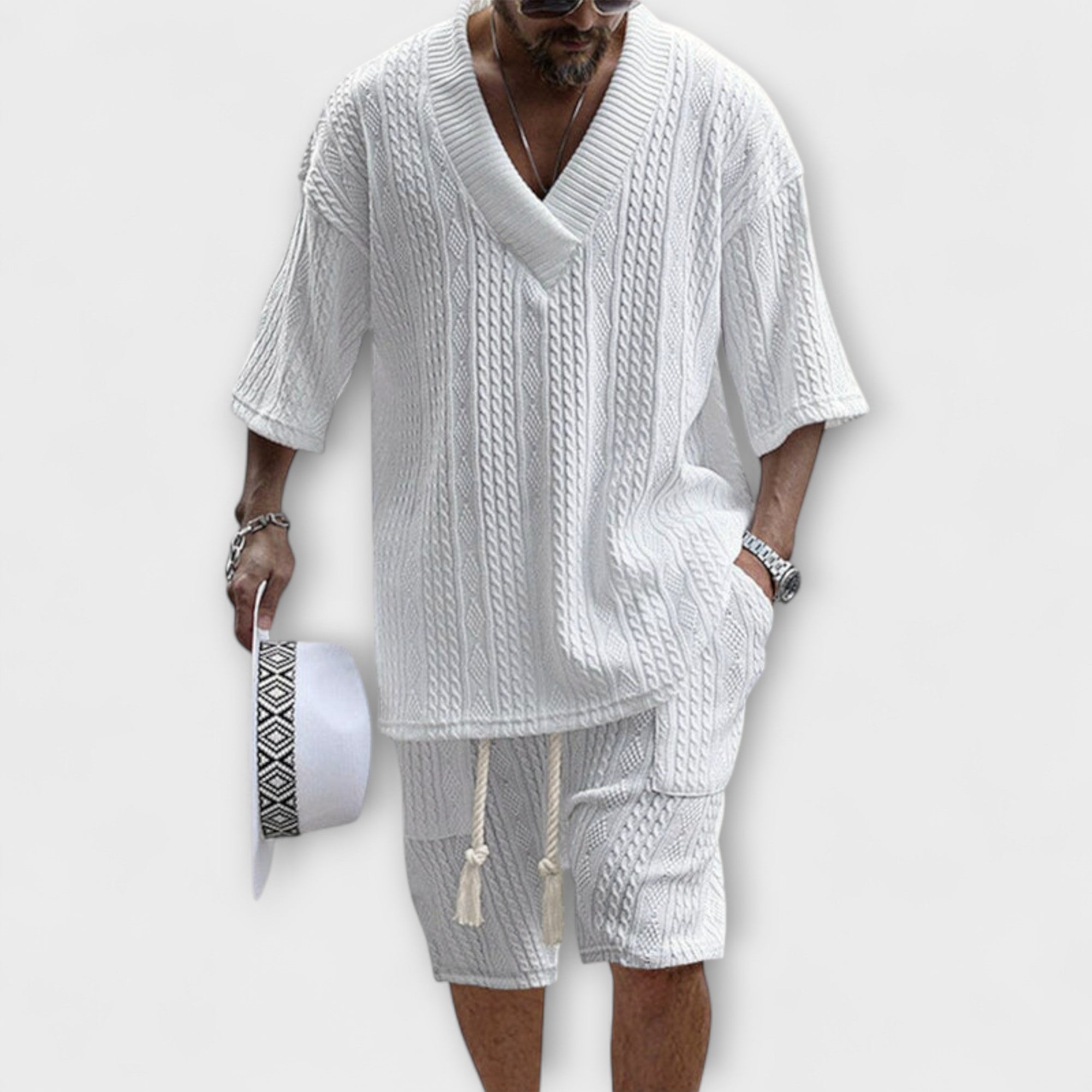 Elden™ | Cable Knit Casual T-Shirt