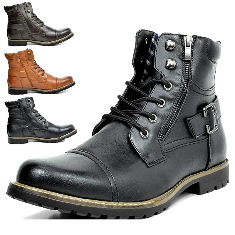Elden™ | Leather Lace-Up Boots