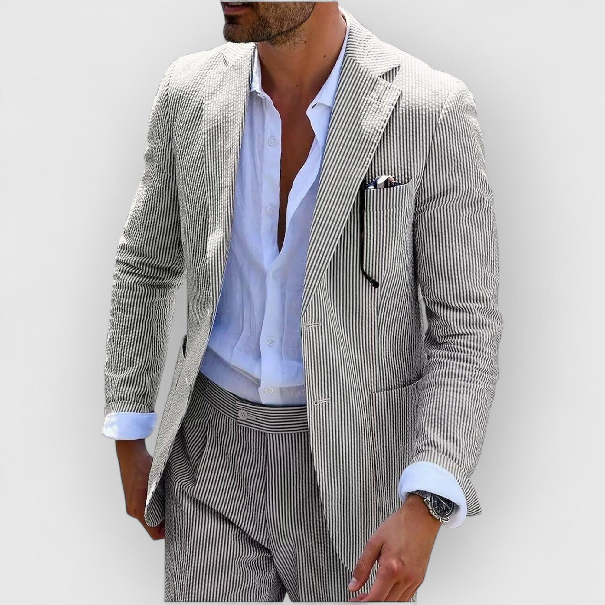 Elden™ | Striped Seersucker Suit