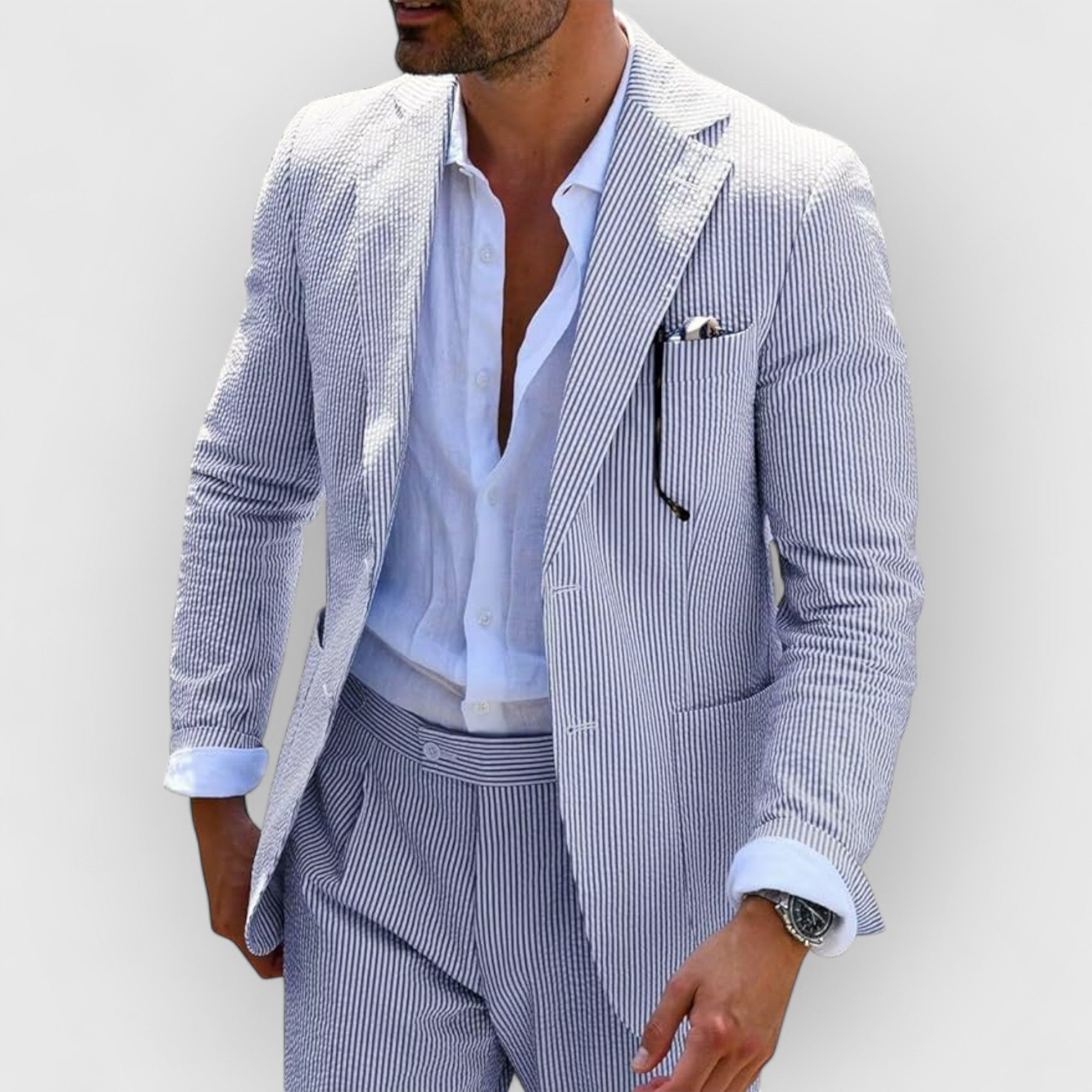 Elden™ | Striped Seersucker Suit