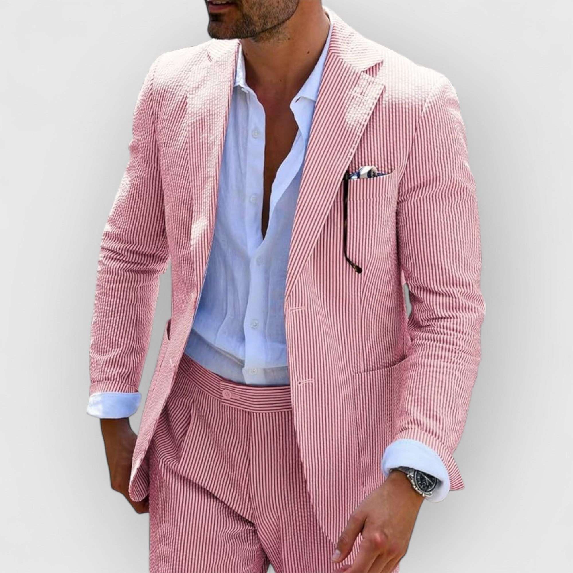 Elden™ | Striped Seersucker Suit
