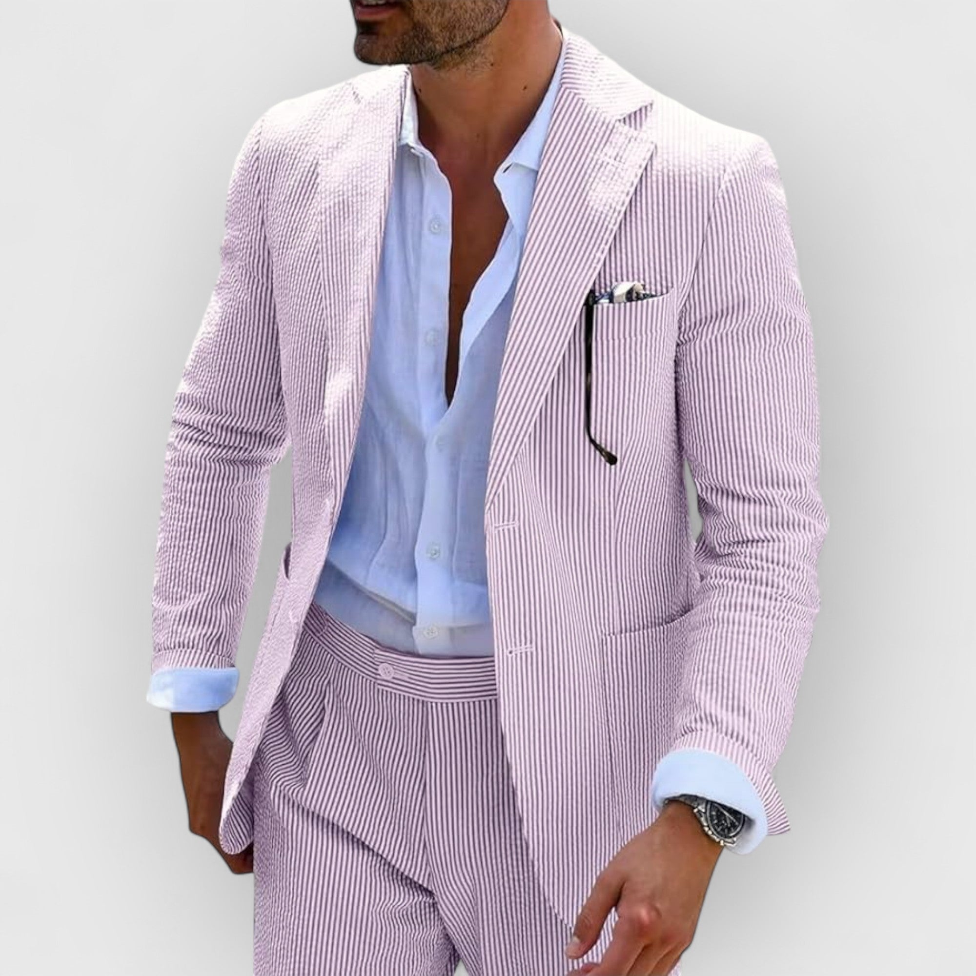Elden™ | Striped Seersucker Suit