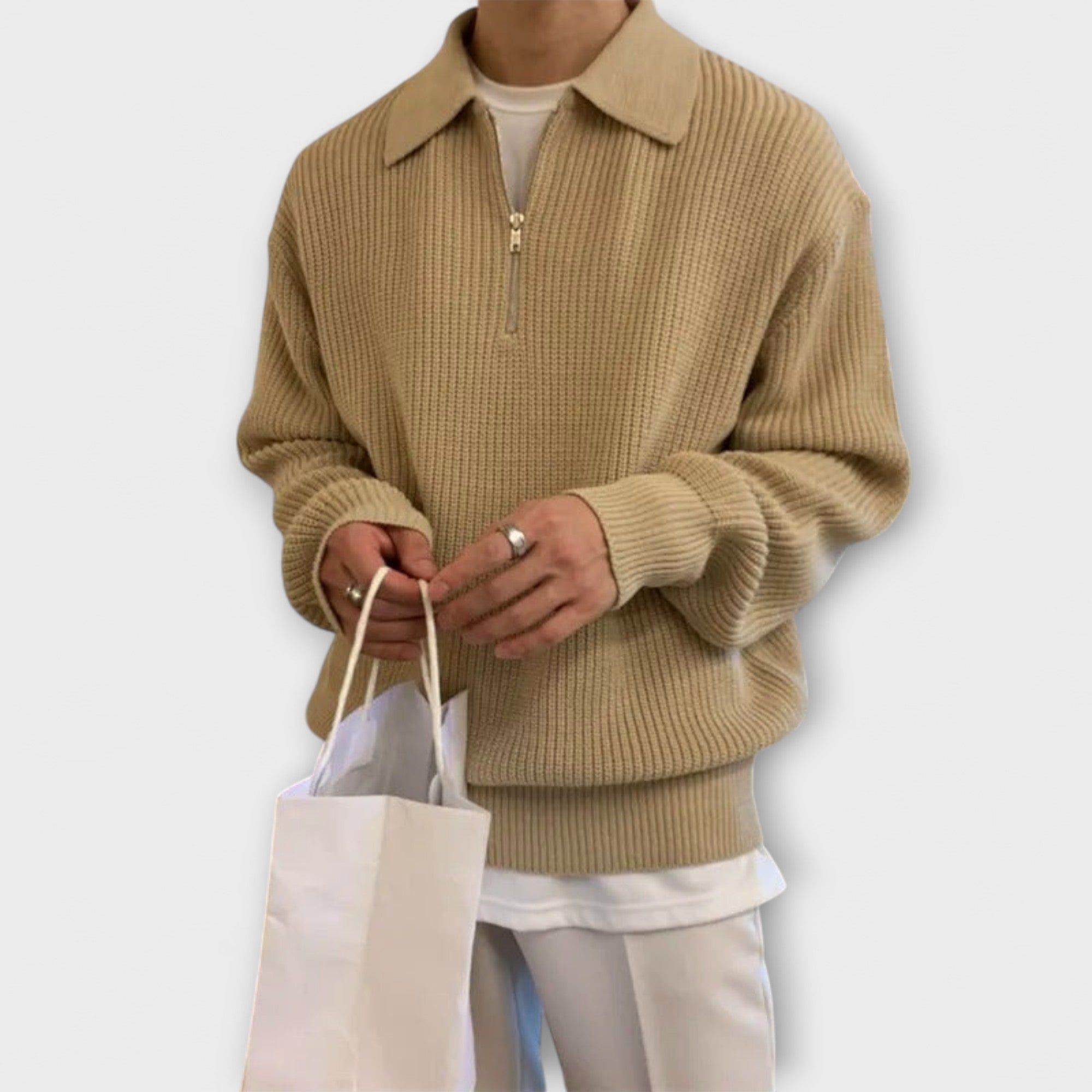 Elden™ | Elegant Cotton Polo Sweater