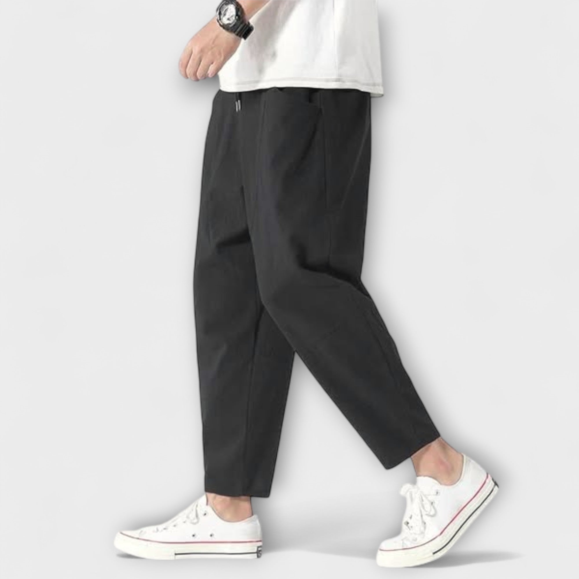 Elden™ | Linen Tapered Cropped Trousers