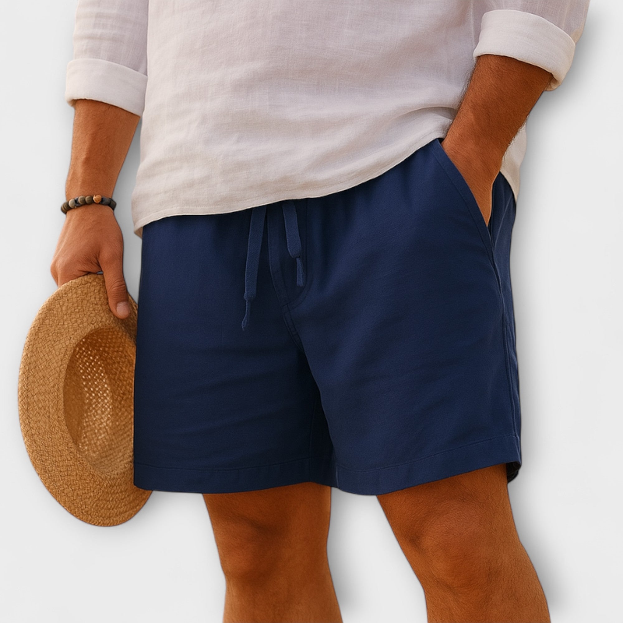 Elden™ | Linen Elastic Waist Shorts