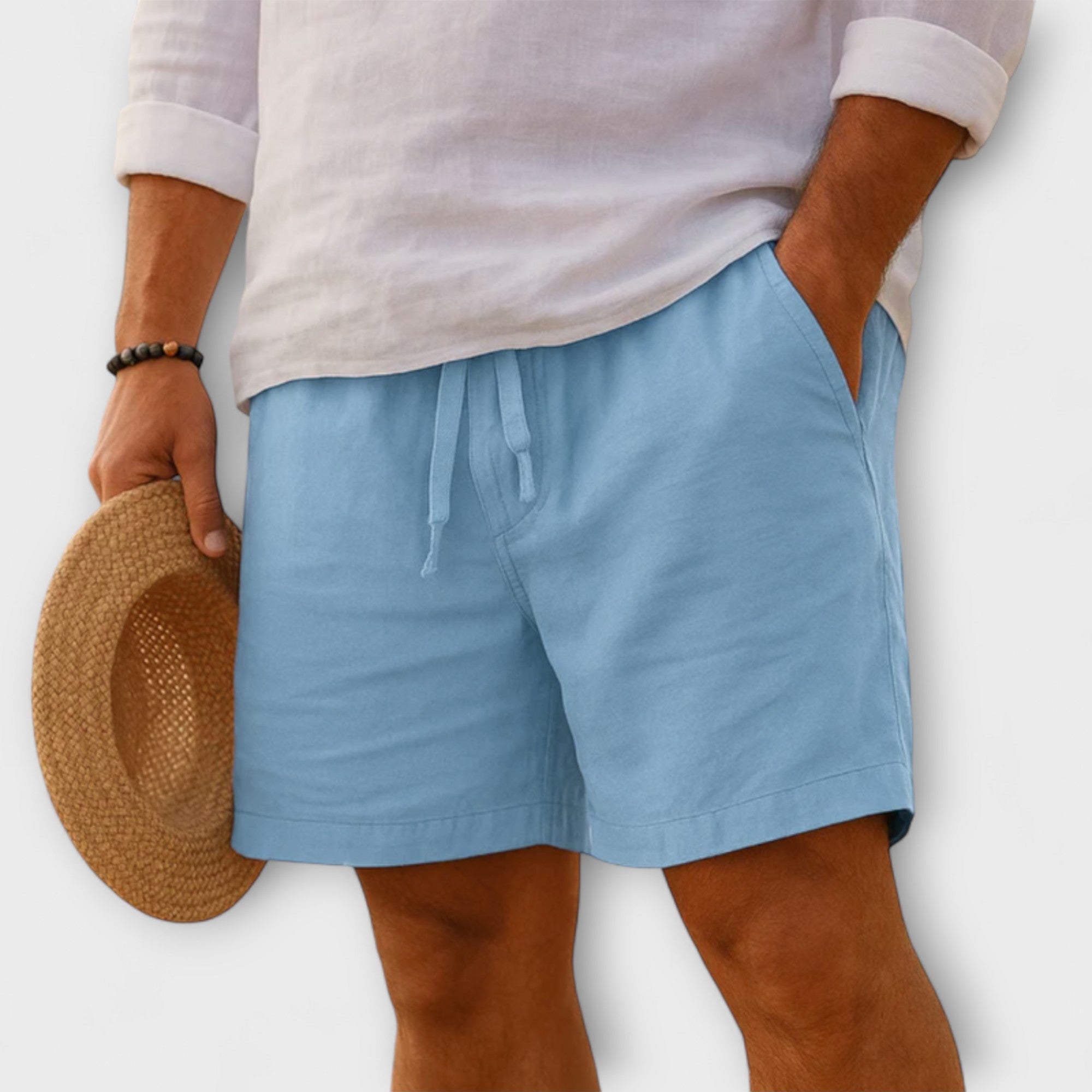 Elden™ | Linen Elastic Waist Shorts