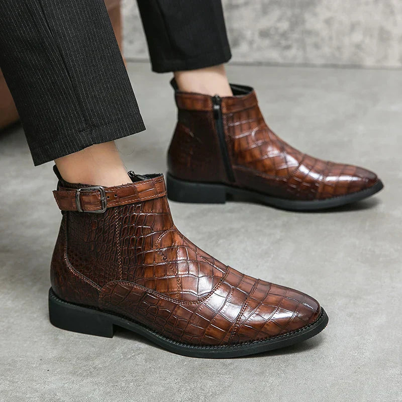 Elden™ | Faux Leather Ankle Boots