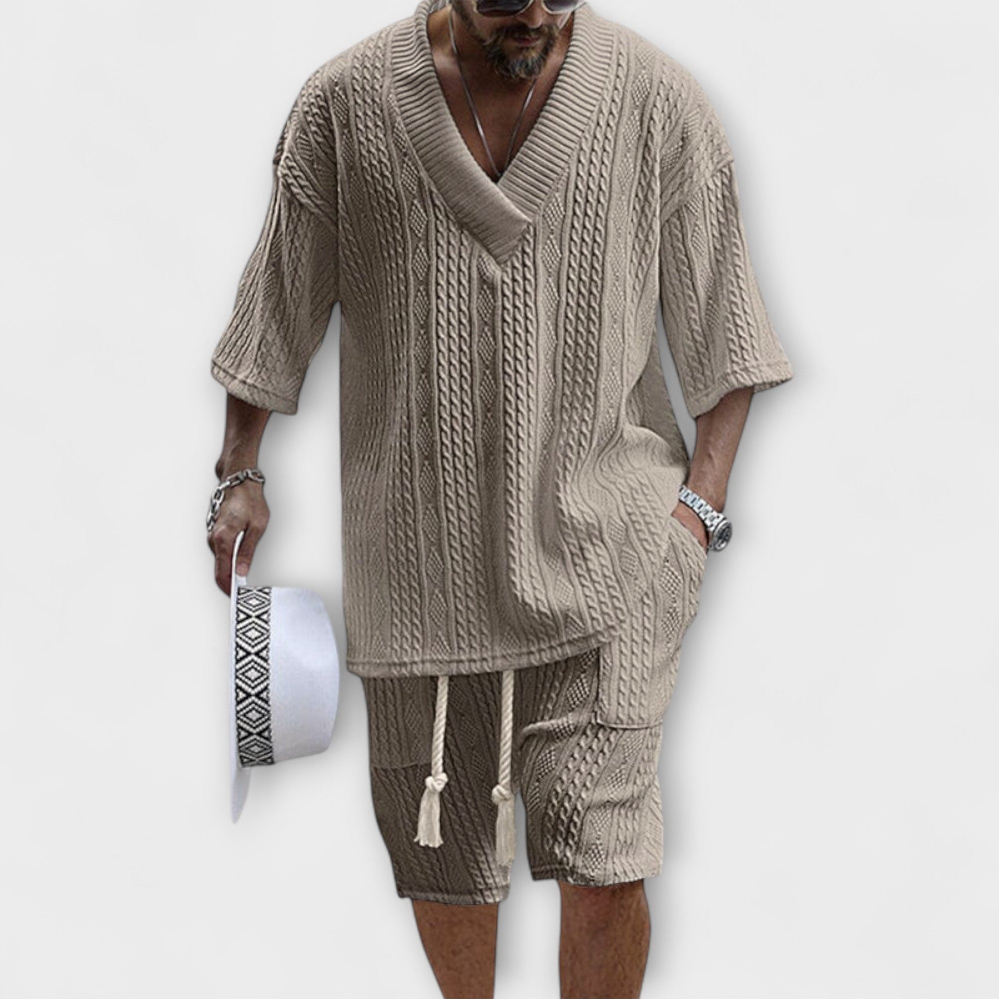 Elden™ | Cable Knit Casual T-Shirt