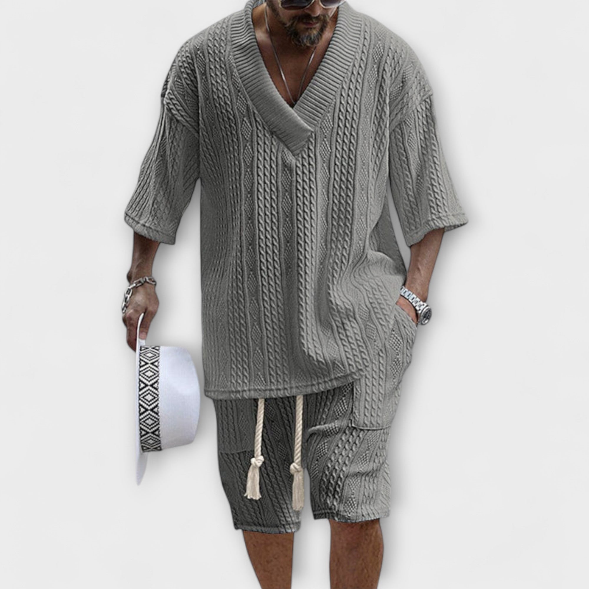 Elden™ | Cable Knit Casual T-Shirt