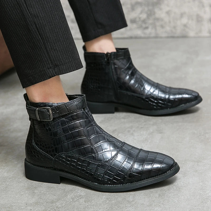 Elden™ | Faux Leather Ankle Boots
