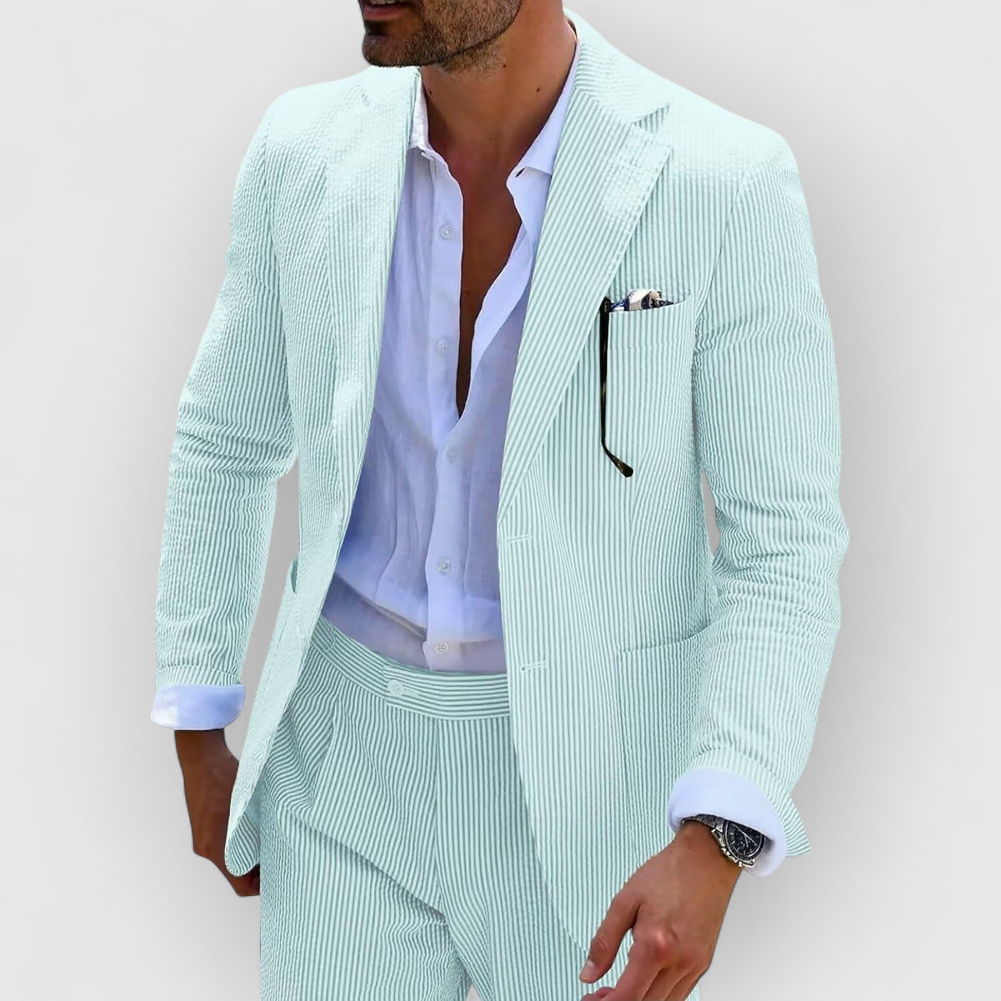Elden™ | Striped Seersucker Suit
