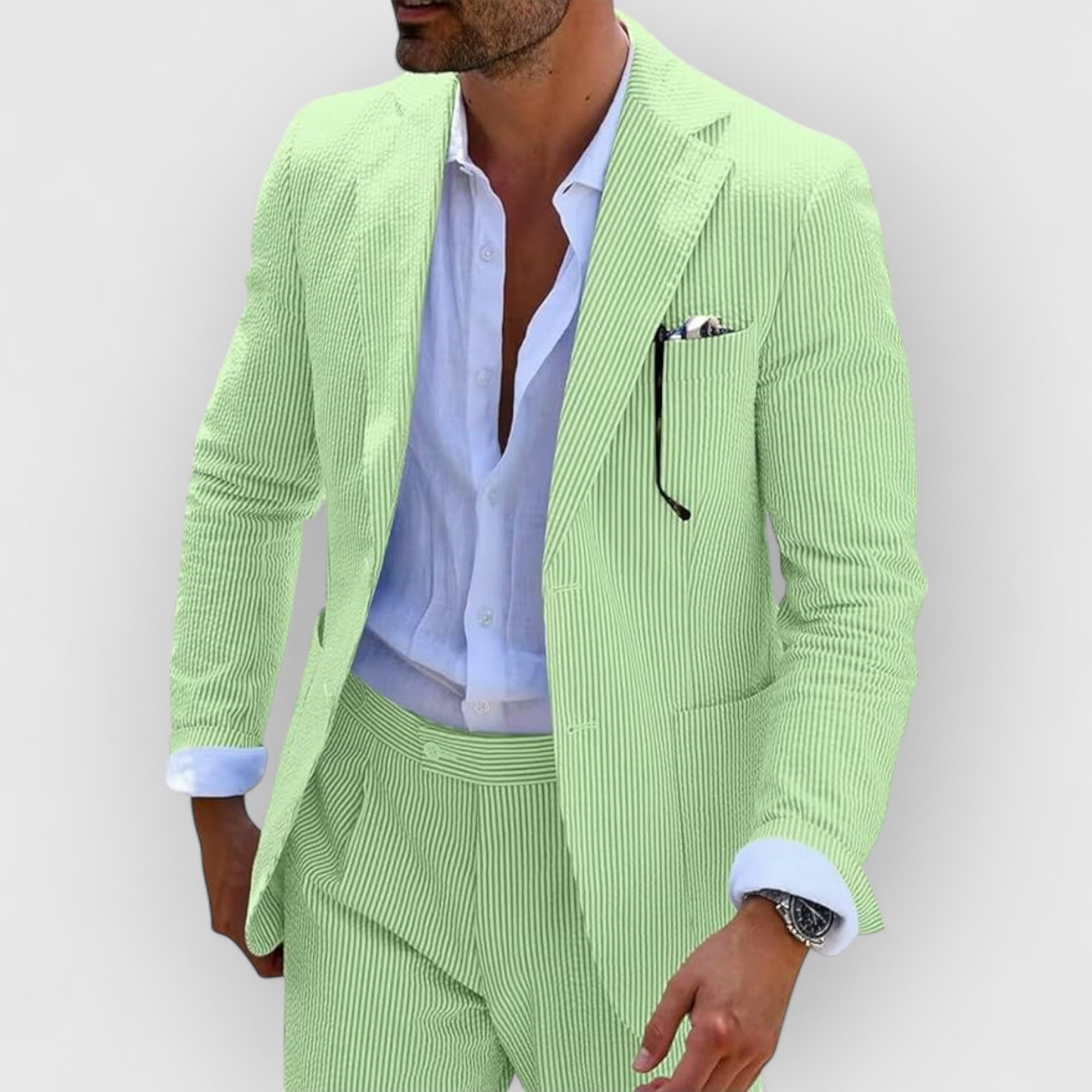 Elden™ | Striped Seersucker Suit