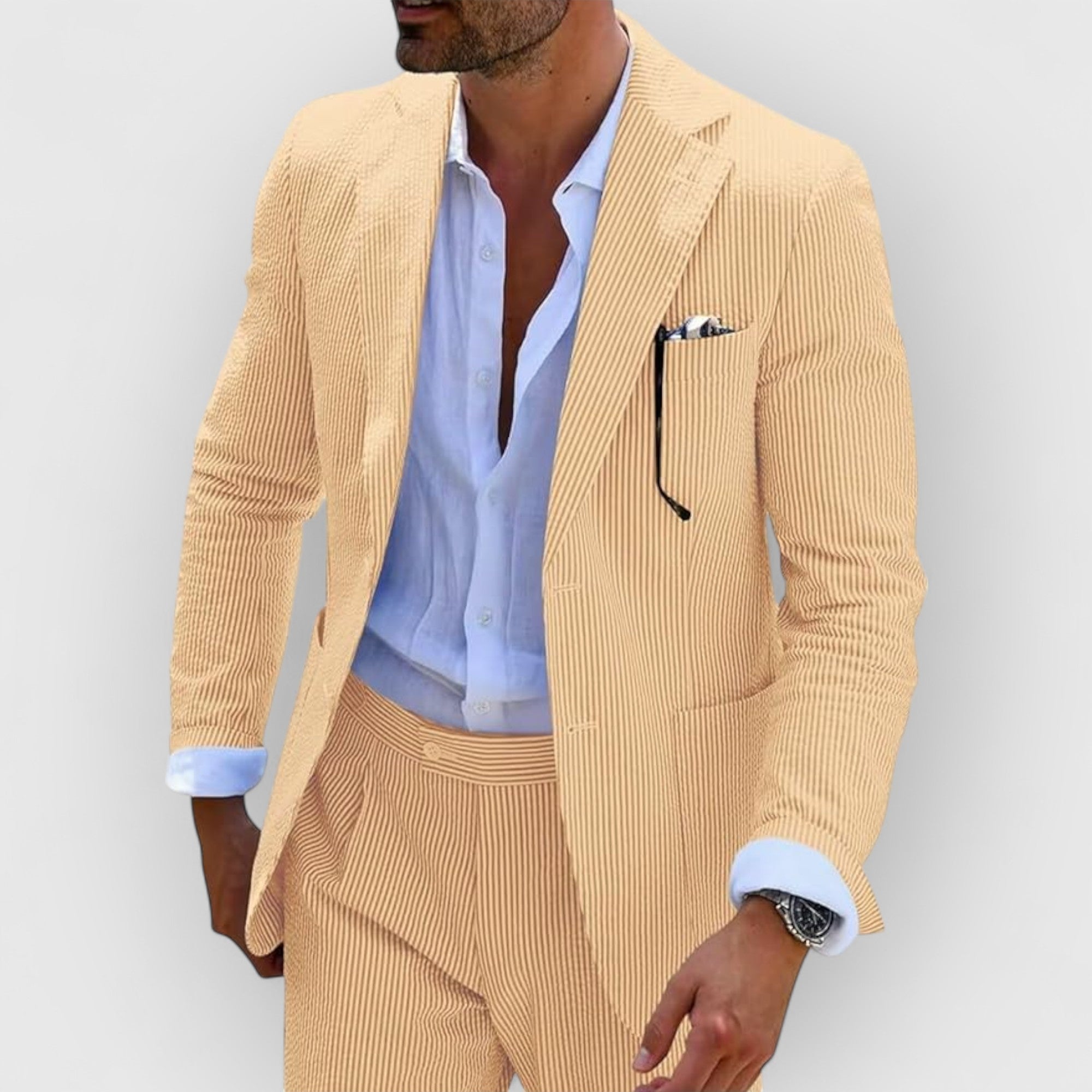 Elden™ | Striped Seersucker Suit